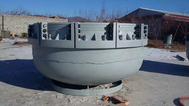 φ 1600mm پلاستیک پایان سرپوش ها نیمه گرد دیگ 1900 * 950mm اندازه بیرونی